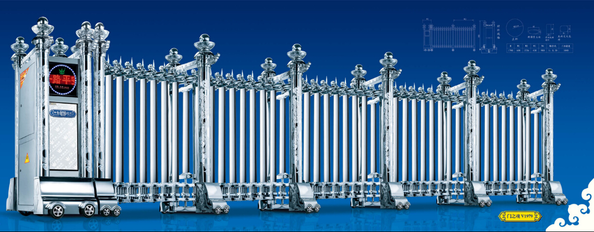 不銹鋼伸縮門 - 門之魂V1979電動伸縮門