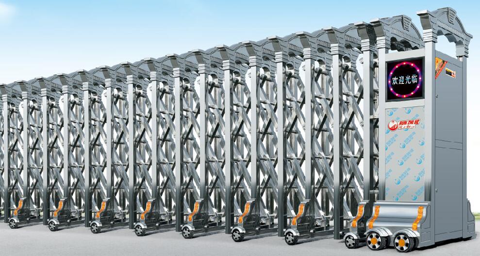 銘潤(rùn)精拋不銹鋼伸縮門