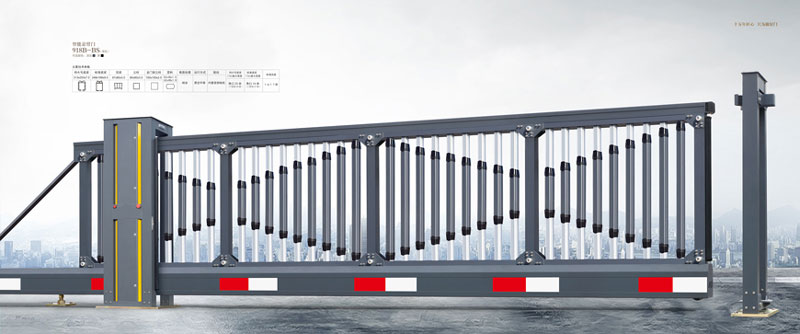 懸浮平移門 - 智能懸臂門918B-BS（深灰）