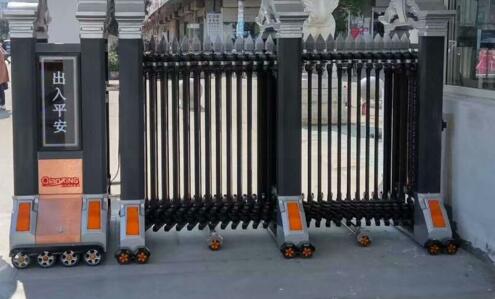 石家莊出安智能電動伸縮門成功牽手石家莊金馬小學(xué)