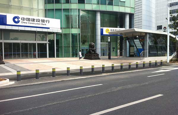 慶賀杭州出安智能升降柱進駐杭州建設銀行