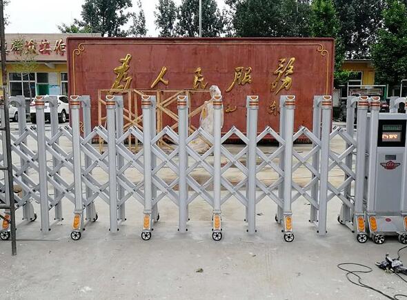 保定出安智能伸縮門在保定市大王店人民政府使用