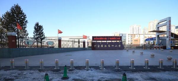 430根自動升降防撞柱進駐鄂爾多斯市23所中小學幼兒園