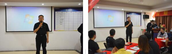 榮高門窗營銷總監(jiān)羅永強(qiáng)先生進(jìn)行開班致辭