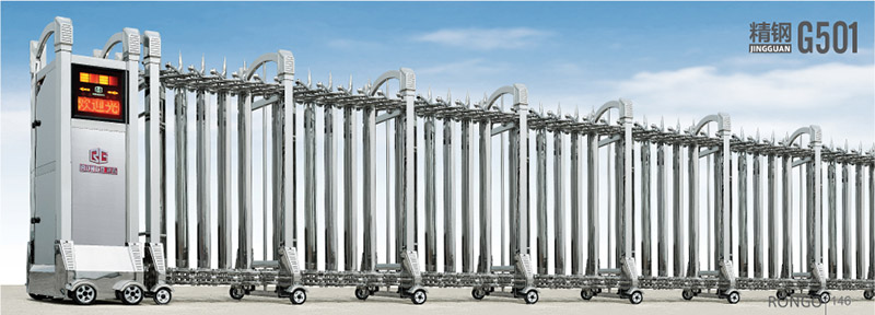 精鋼G501不銹鋼伸縮門(mén)