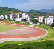 福建省華安一中大門采用漳州出安伸縮門