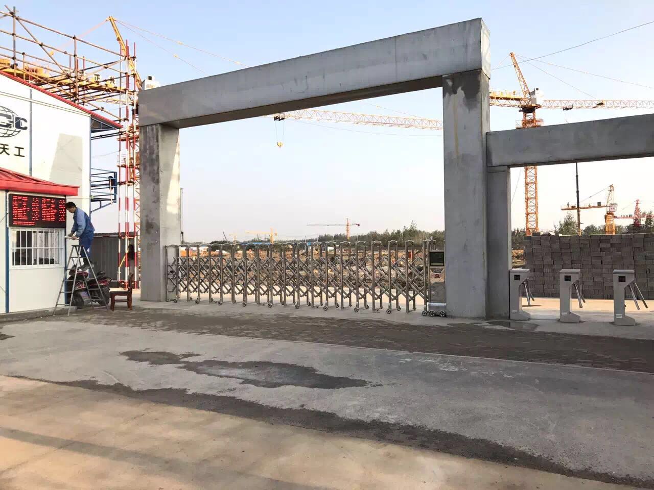 淮安出安智能電動(dòng)伸縮門進(jìn)駐淮安中冶天工