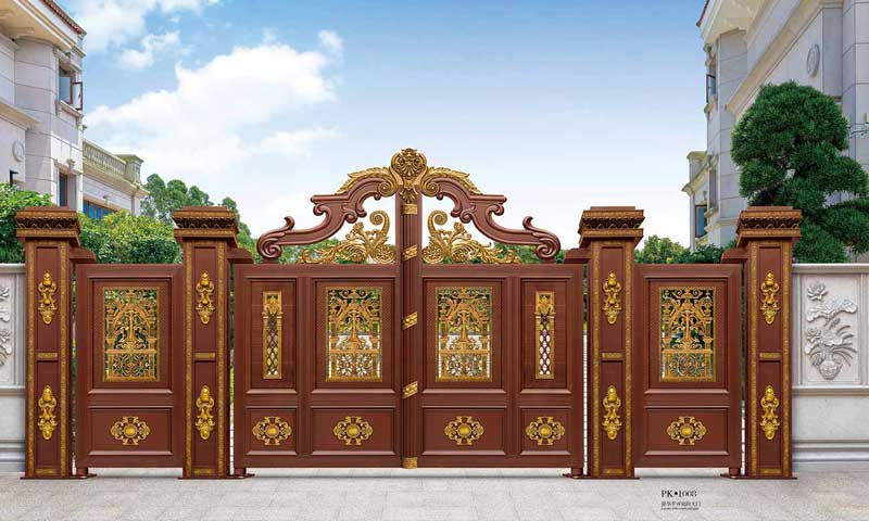 豪華平開庭院大門PK1008