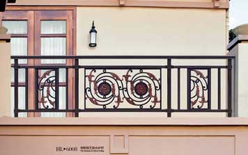 鋁藝護(hù)欄 - 別墅鋁藝陽臺(tái)護(hù)欄HL6008
