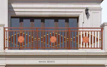 鋁藝護(hù)欄 - 別墅鋁藝陽臺(tái)護(hù)欄HL6006