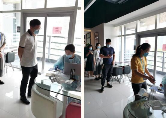 科拓多次安排檢測(cè)機(jī)構(gòu)到公司為員工進(jìn)行核酸檢測(cè)