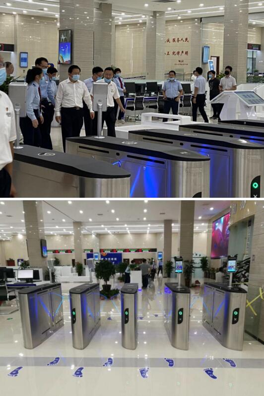 道爾智控10臺翼閘+8臺人臉識別測溫一體機，入駐駐馬店國家稅務(wù)局
