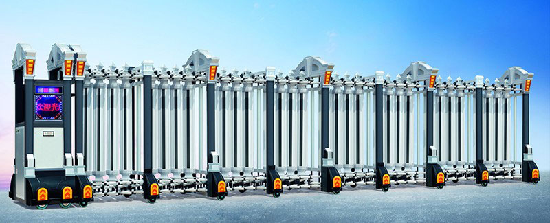 濮陽出安智能伸縮門為鳳凰城大門口添上色彩