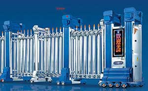 不銹鋼伸縮門 - 門之魂K888(藍)不銹鋼伸縮門