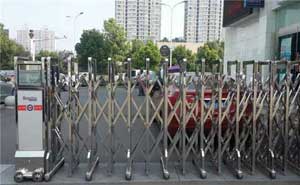 慶賀六安出安智能電動伸縮門進駐六安市建設銀行