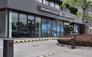 深圳出安智能直桿道閘是勞斯萊斯汽車（深圳）大門口車輛管理好幫手