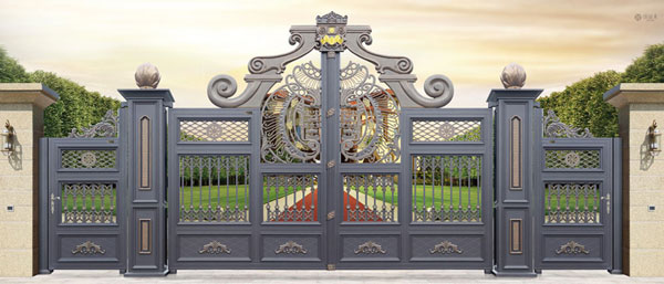 呂梁出安智能鋁藝大門在龍灣福邸的工程驗收