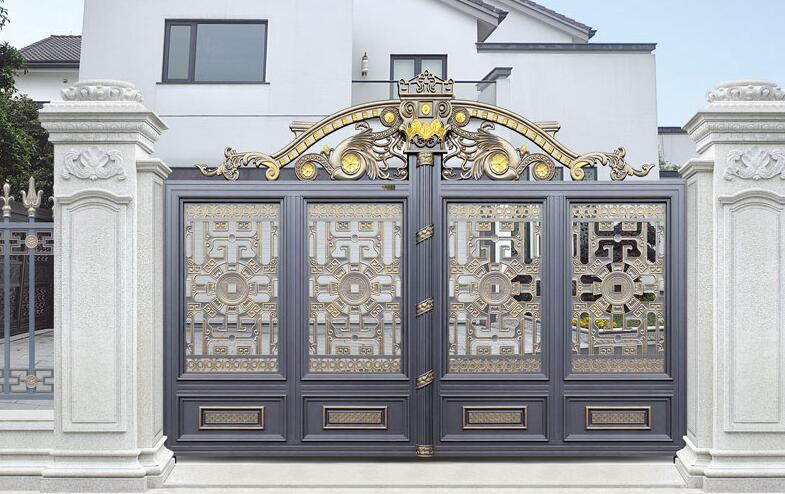 忻州藍海商務酒店選擇了忻州出安智能鋁藝大門