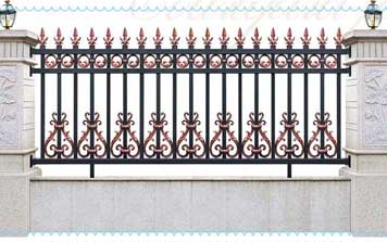 圍墻護(hù)欄 - KSWL-7006別墅鋁藝庭院圍欄