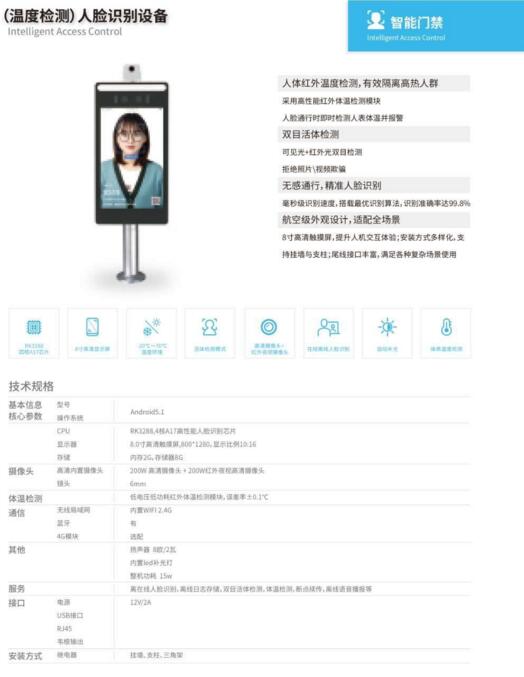 AI測溫人臉識別系統(tǒng)