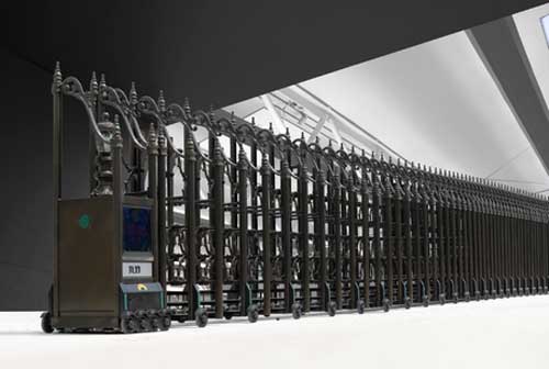 電動伸縮門-鑄鋁門