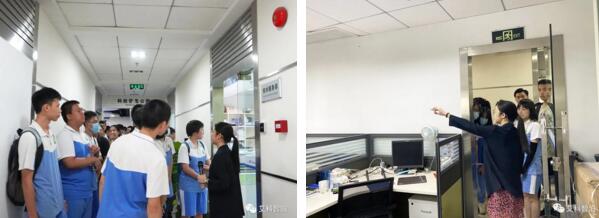 公司代表帶領(lǐng)學(xué)生團(tuán)參觀了公司環(huán)境