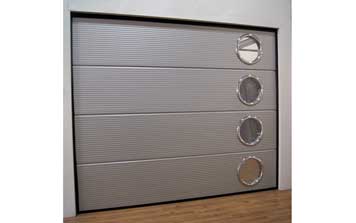 車(chē)庫(kù)門(mén) - 銀灰色水波浪紋樣式車(chē)庫(kù)門(mén)