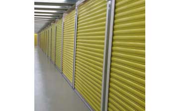 卷簾門 - 黃色鋼制防風手動卷簾門