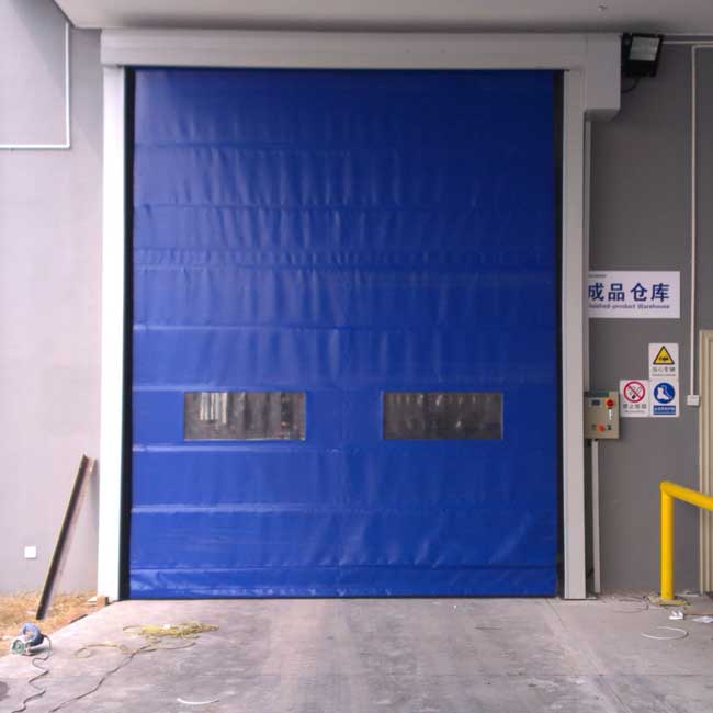 藍(lán)色快速堆積門