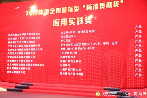 2019標(biāo)準(zhǔn)貢獻(xiàn)獎(jiǎng)-應(yīng)用實(shí)踐獎(jiǎng)