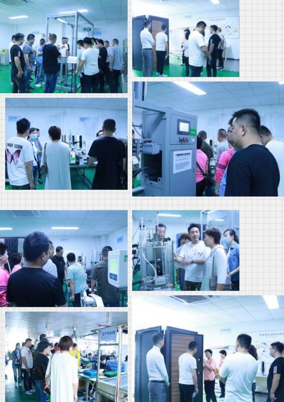 國美電器西安分公司一行在我司人員的陪同下對亞太天能智能生產(chǎn)基地進行參觀