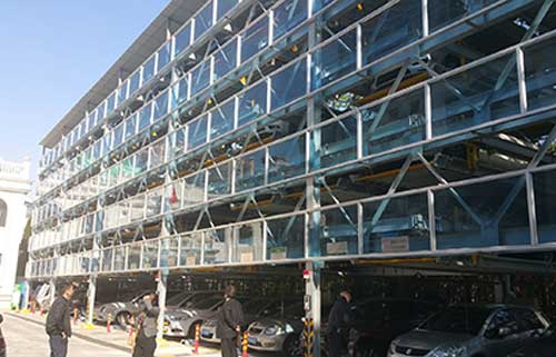 青島地稅局-升降橫移立體車庫項目 - 中出網(wǎng)-智能出入口與停車充電門戶