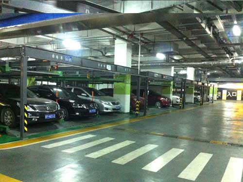 陜西銀池道拉斯財(cái)富中心立體車庫(kù)案例 - 中出網(wǎng)-智能出入口與停車充電門戶