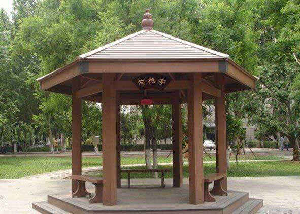 木塑涼亭